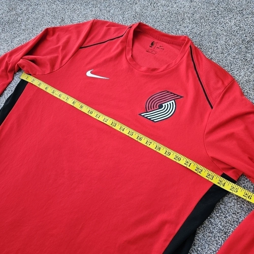 Nike Portland Trail Blazers Red Elite Shooter Performance Long Sleeve TShirt XLT
